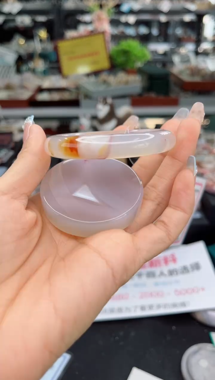 【闪购商品】石英质玉手镯未镶嵌53圈口（赠品镯心）3660186