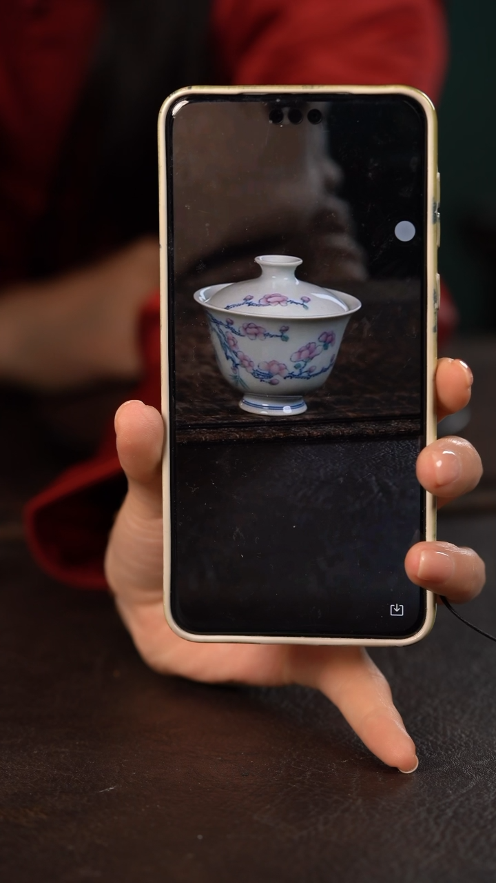 【闪购商品】杯聚澜堂斗彩玉兰花高脚盖碗