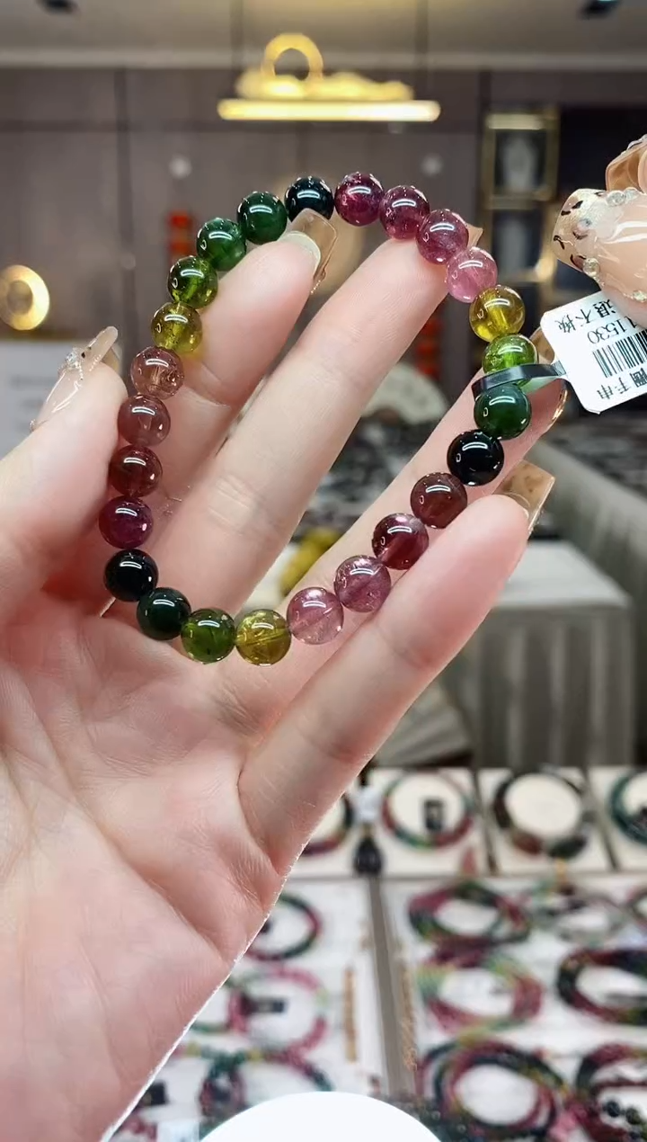 【闪购商品】碧玺单圈手串7mm+未镶嵌一物一证dan