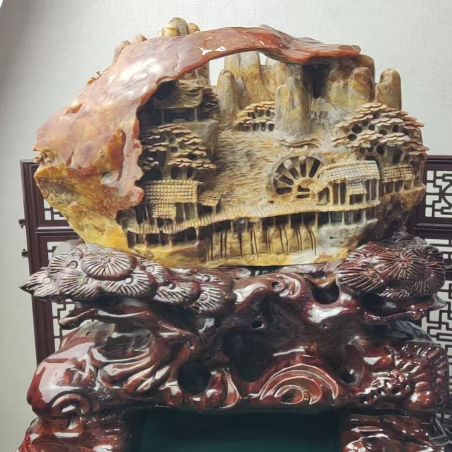 岫玉-----山水摆件