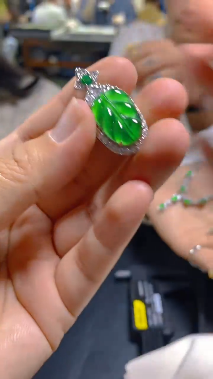 【闪购商品】翡翠吊坠(赠链)未镶嵌1068697812多样性发一