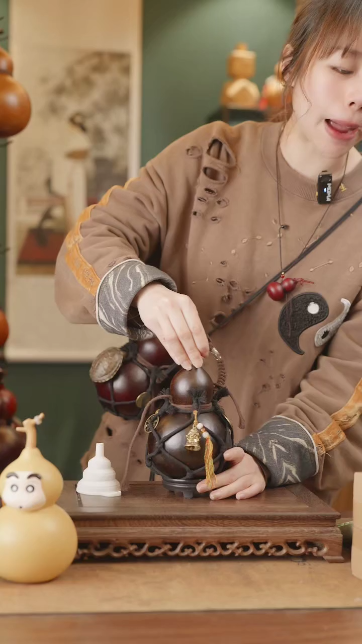 【闪购商品】187号精品天然大漆工艺防渗内胆酒葫芦~