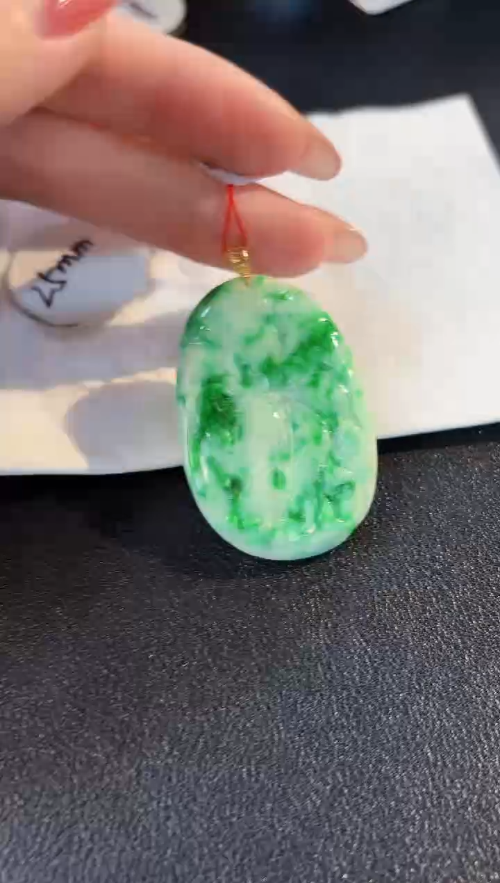 【闪购商品】翡翠颈饰18K金镶嵌 缅料A货/支持复检/一件