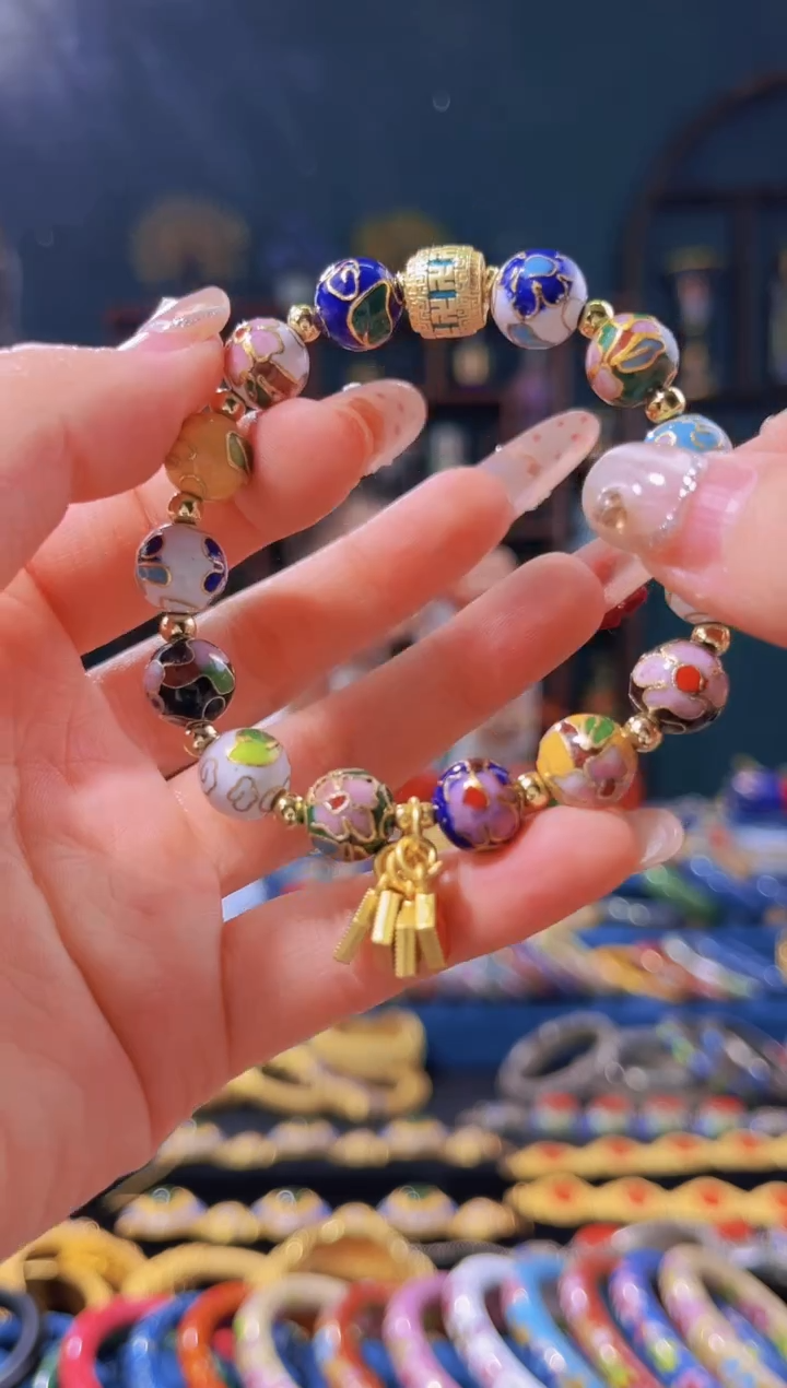 【闪购商品】非遗技艺景泰蓝手串多宝