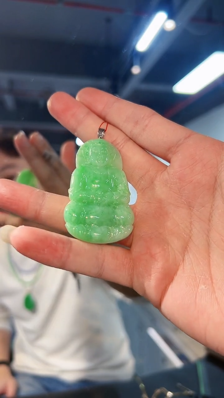 【闪购商品】翡翠颈饰18K金镶嵌缅料A货/支持复检/一件
