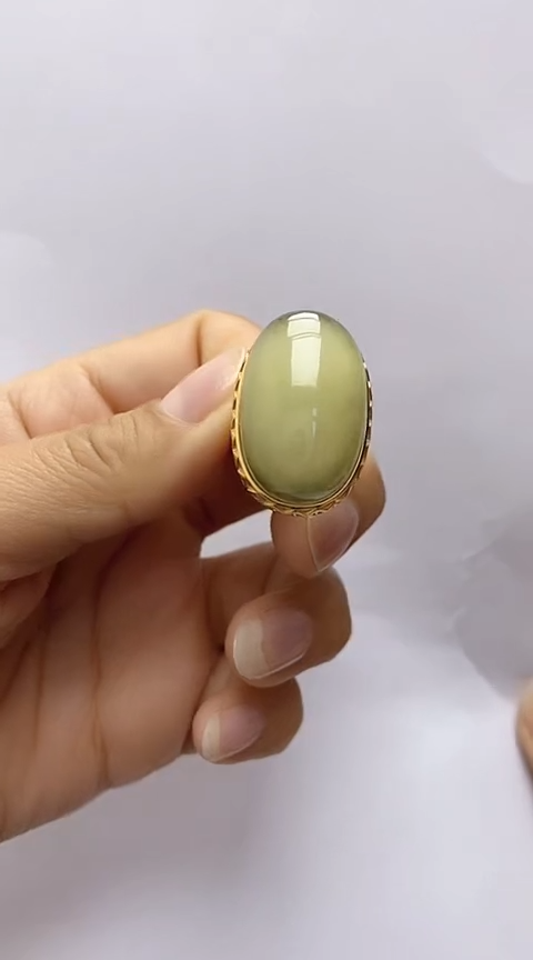 【闪购商品】琥珀裸石银S925镶嵌琥珀戒指