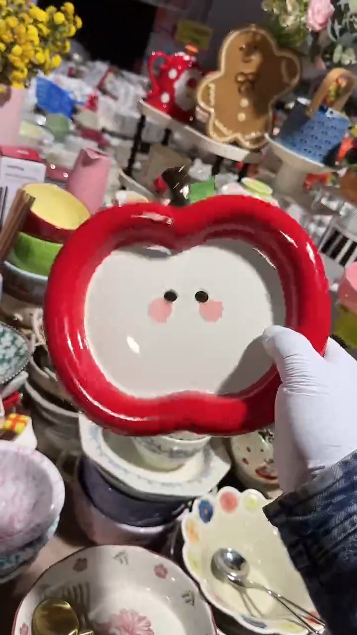 陶瓷苹果盘微瑕 凑满20元包邮