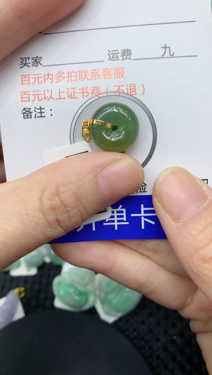 【闪购商品】翡翠颈饰18K金镶嵌11111111