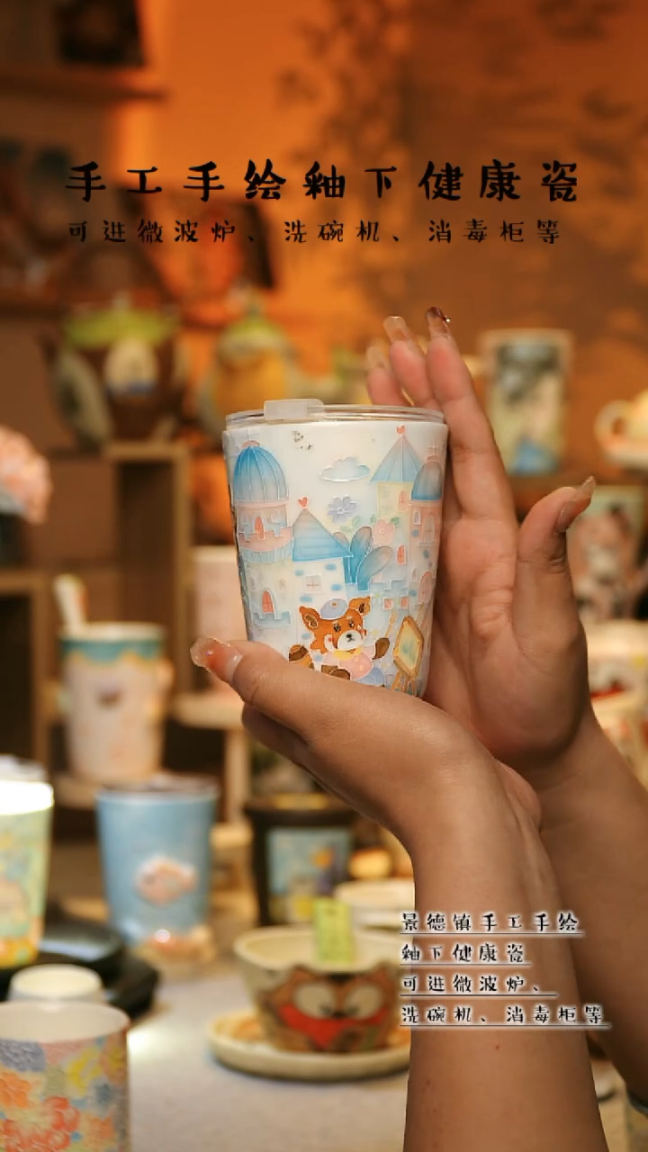 【闪购商品】杯景德镇高温釉下彩&W301