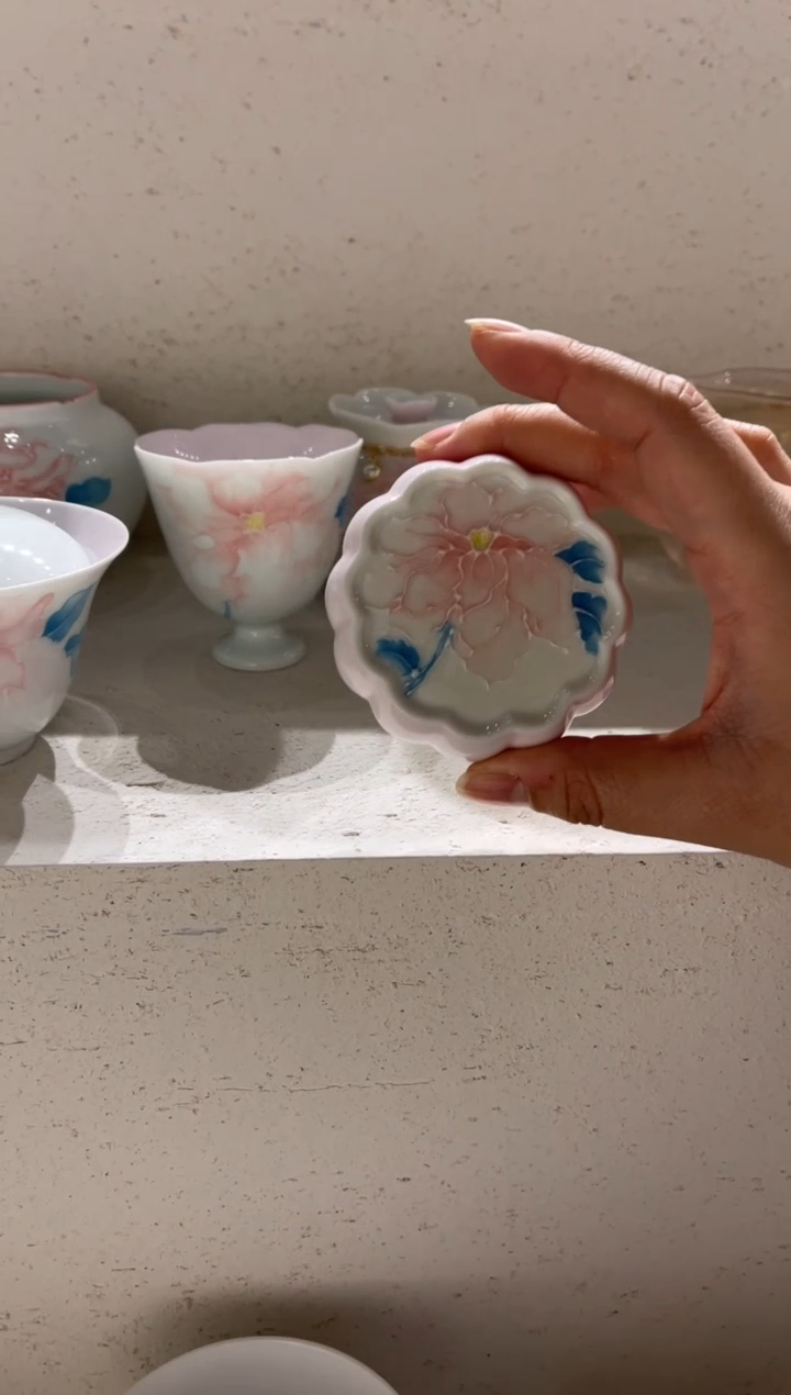 【闪购商品】明知山志-有田烧-国色惊城-花朵盖置