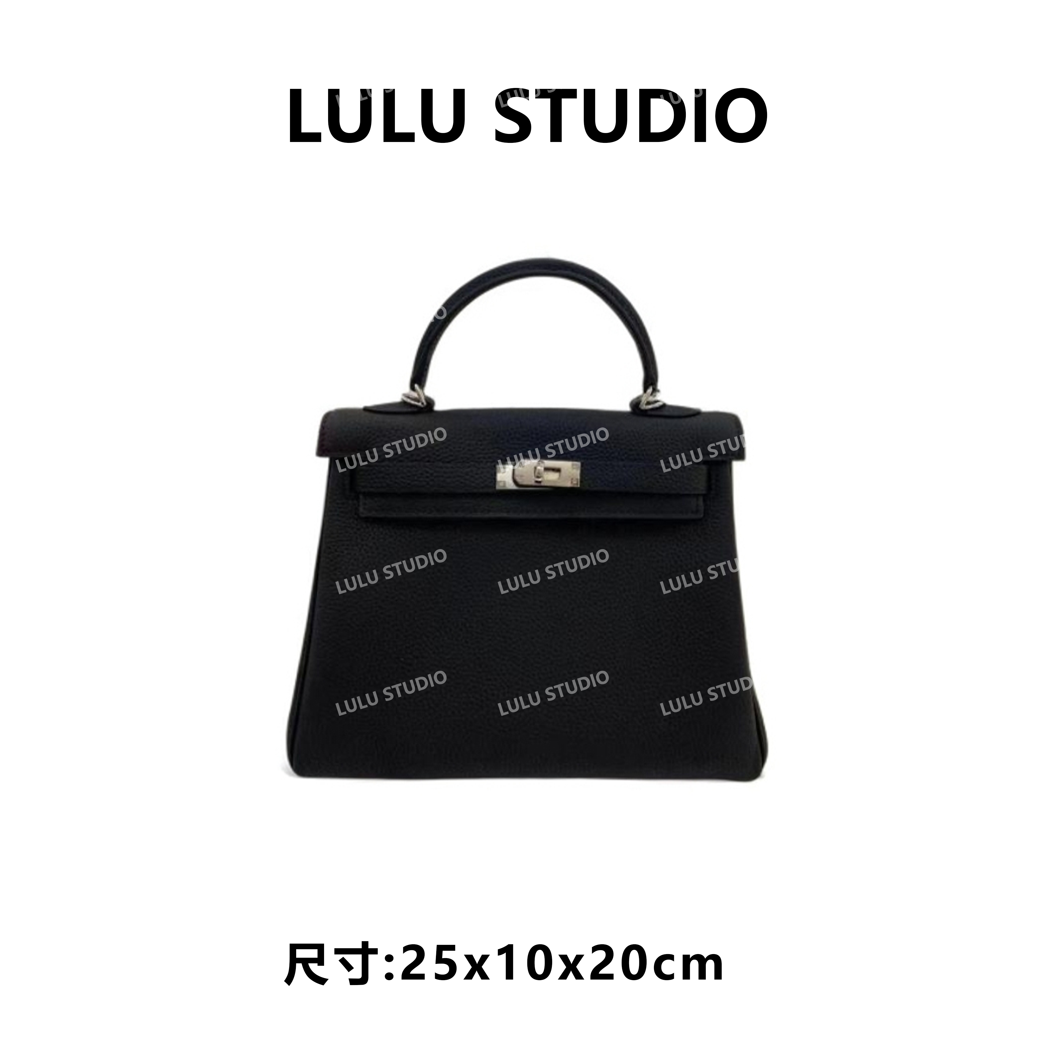 【LULU】XKY-6827-黑色RAIN.CUN气质时尚百搭简约斜跨轻奢女包
