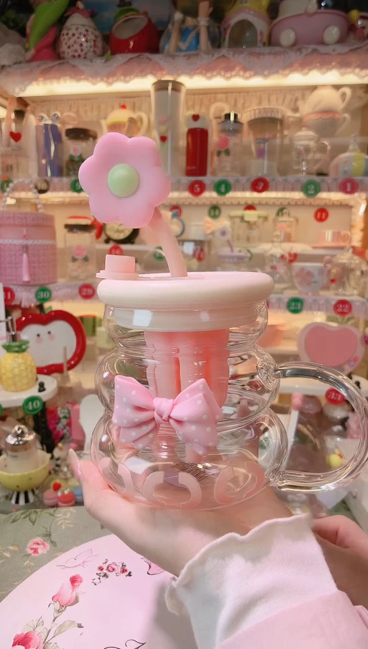 【闪购商品】摆件大容量吸管杯粉色品质好，发货快，放心拍