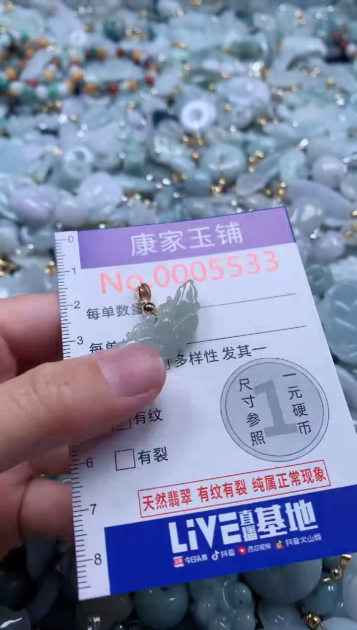翡翠未镶嵌吊坠(不含链)5533