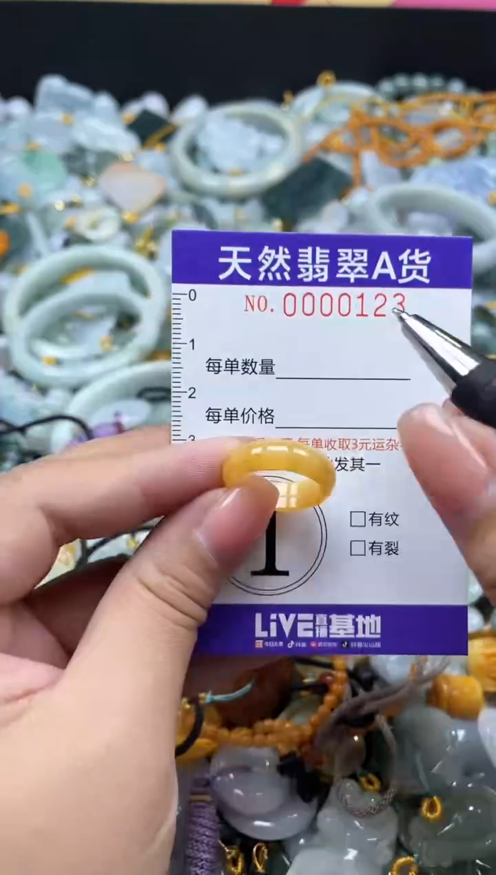 翡翠未镶嵌颈饰00123