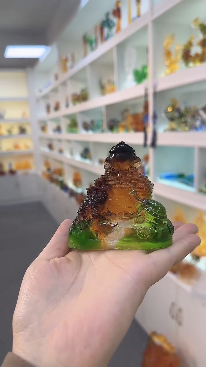 手工艺品琉璃金蟾