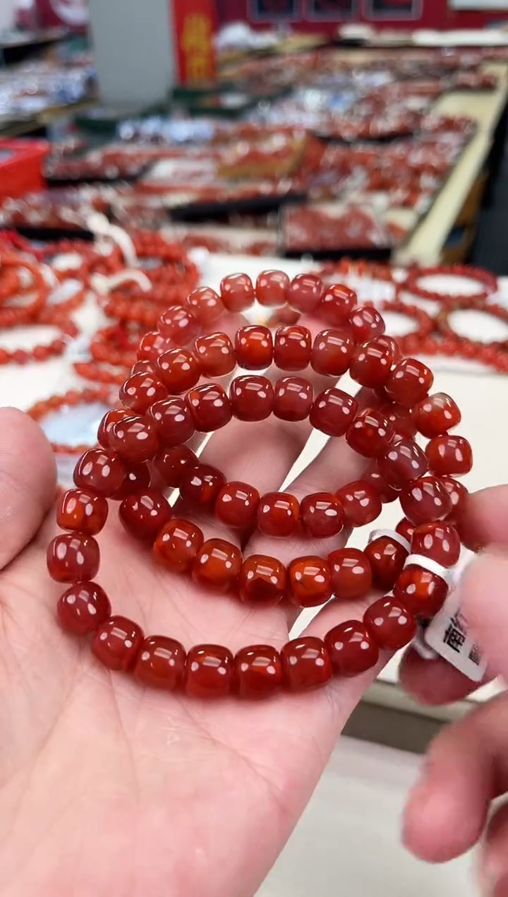 南红玛瑙瓦西老型手串10+未镶嵌（多样式发其一）