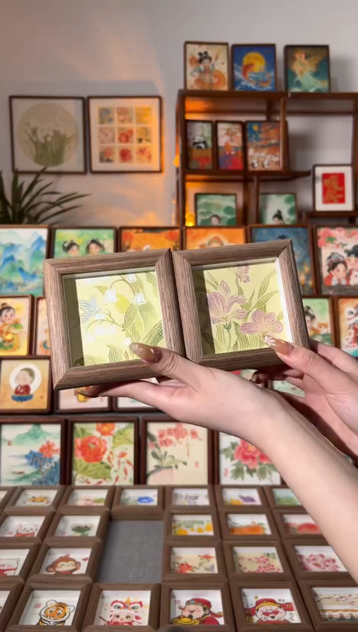 【闪购商品】国画铃兰花蝴蝶 鸢尾花蝴蝶 一组11