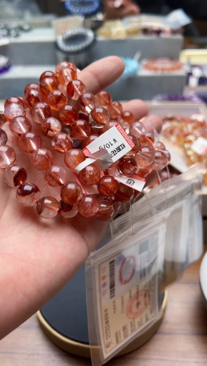 未镶嵌手链水晶红胶花11mm+手链 多样性发一·