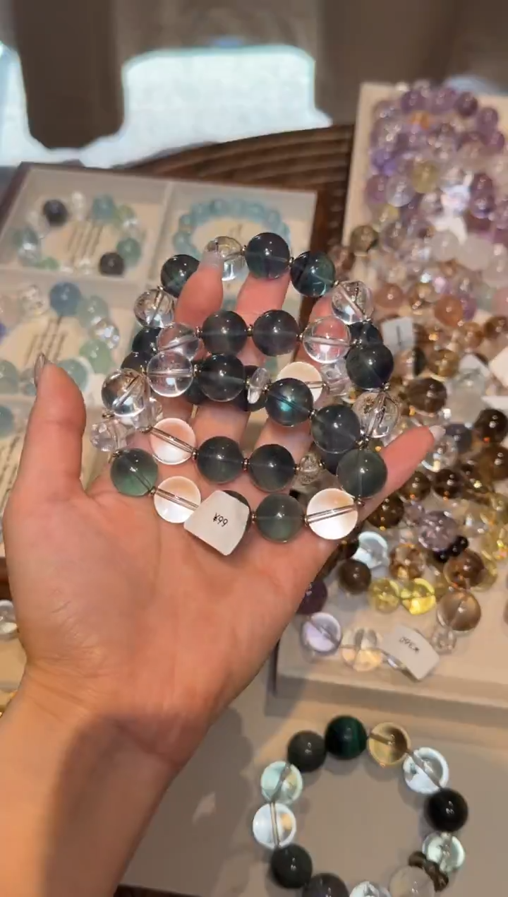 未镶嵌手串水晶） 设计款水晶手串 默认微瑕 多样性发货