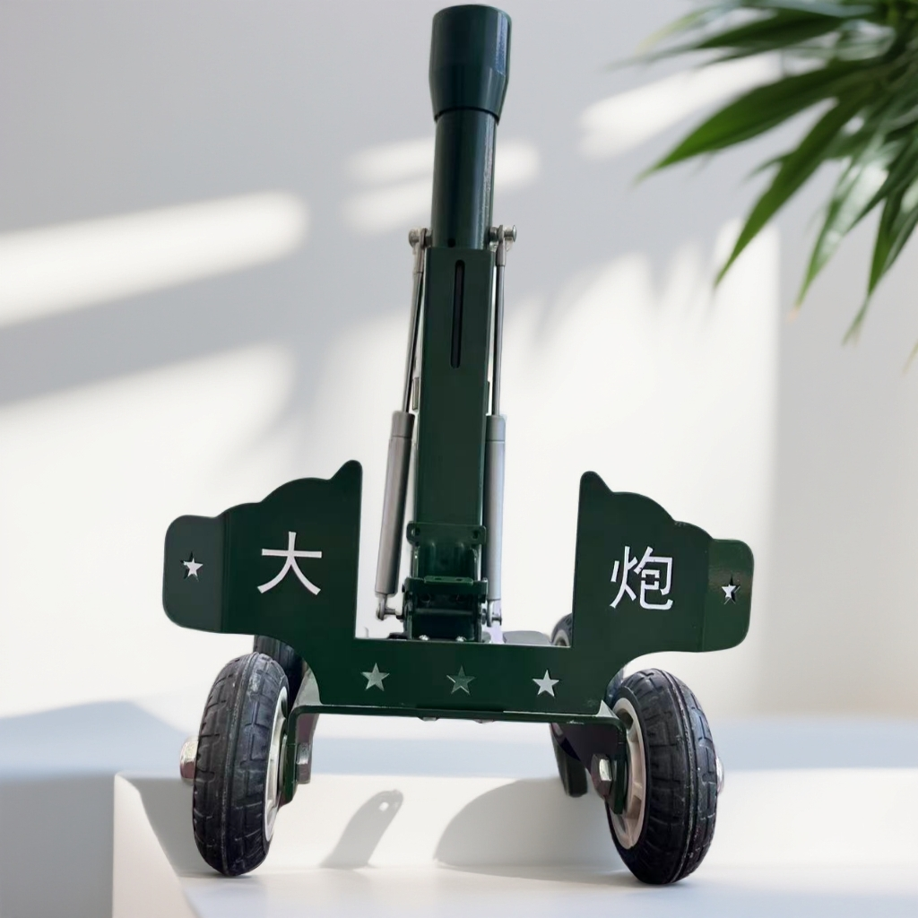 2025新品减震大炮意大利鞭炮连发金属摆件过年放炮神器可放二踢脚
