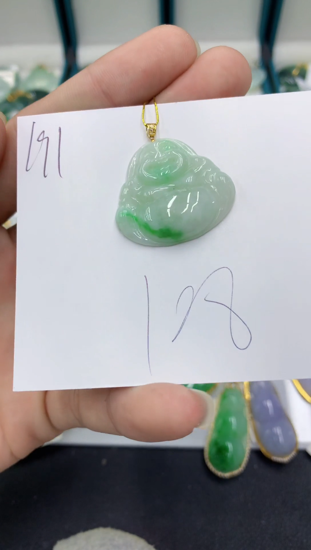 【闪购商品】翡翠颈饰18K金镶嵌翡翠