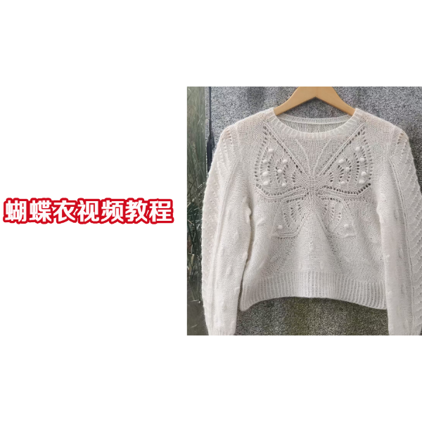 原生派钩编教室 蝴蝶衣系列课视频教程及图解
