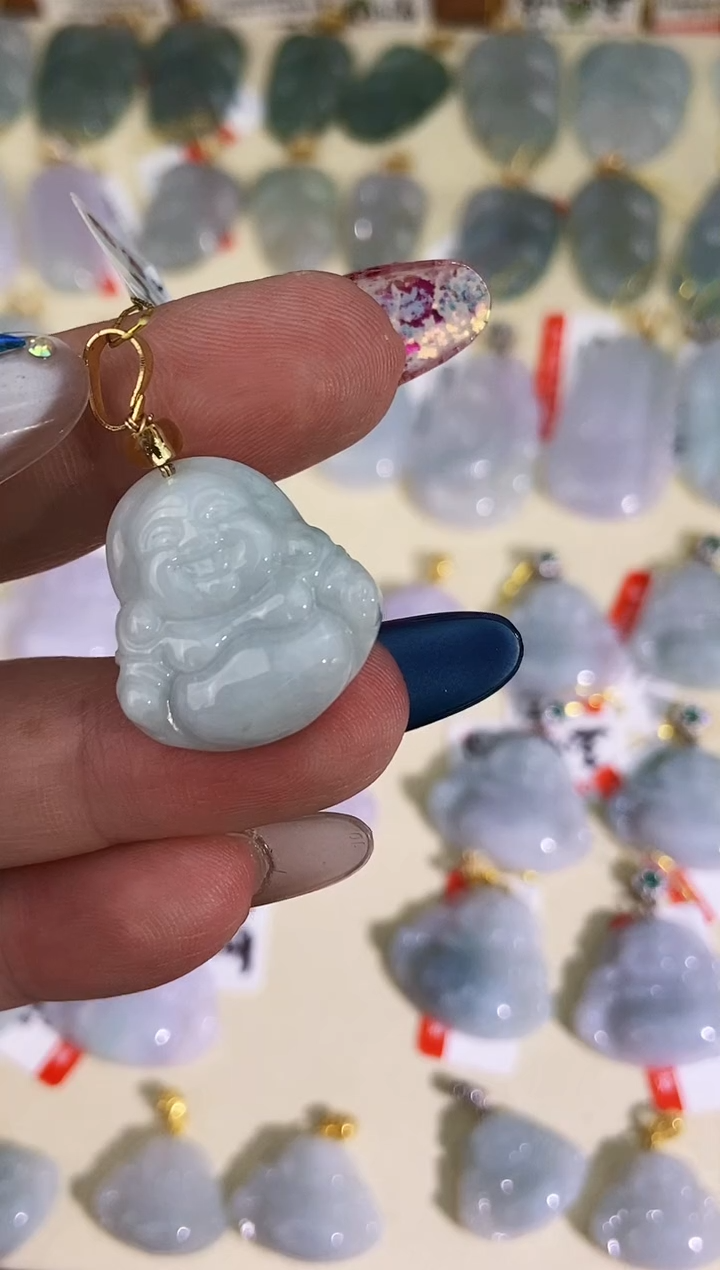 【闪购商品】翡翠颈饰未镶嵌天然缅甸翡翠A货颈饰配绳带礼盒