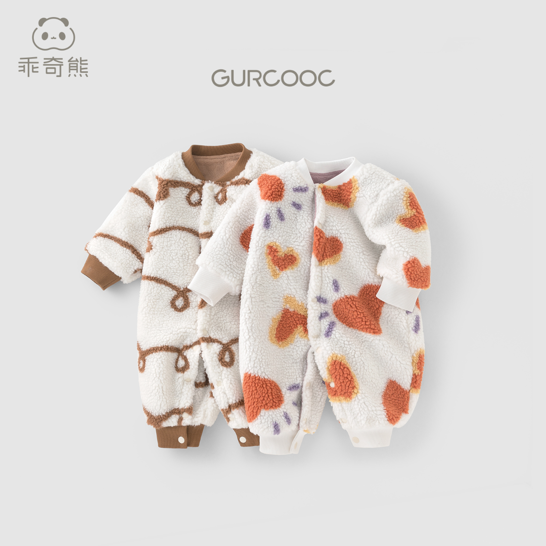 【羊羔绒福利】婴儿连体衣秋冬季保暖宝宝居家服哈衣爬爬服抗静电
