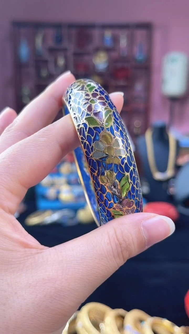 非遗技艺 脱胎珐琅手镯 57-63 宝蓝