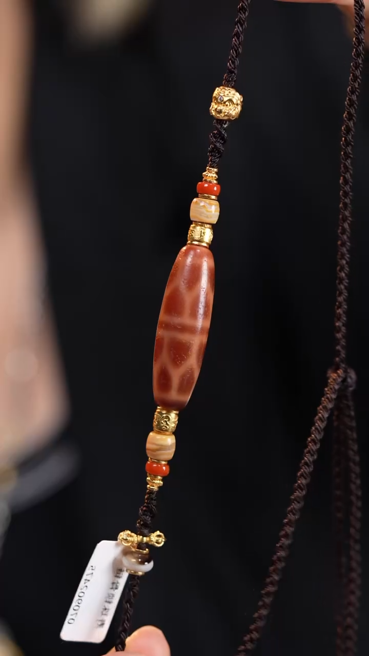 未镶嵌颈饰玛瑙/玉髓寿珠锁骨链