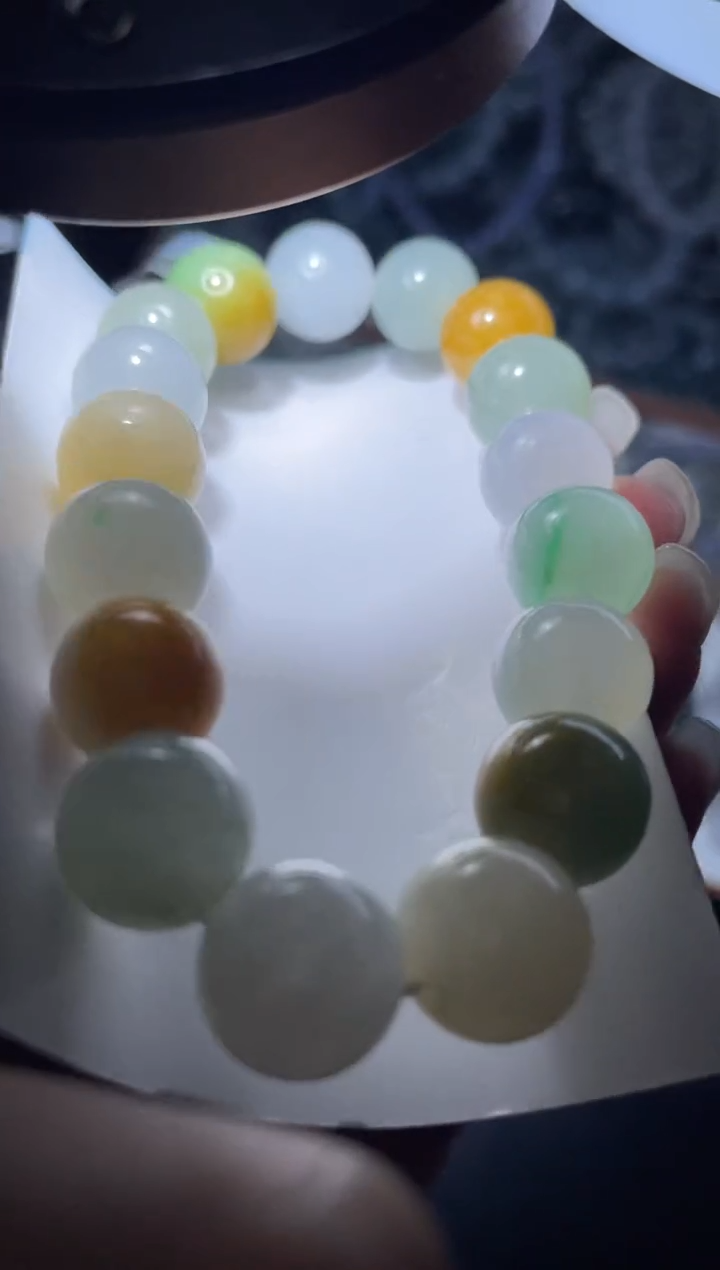 【闪购商品】定制翡翠未镶嵌天然缅甸A货翡翠手串32尺寸12左右