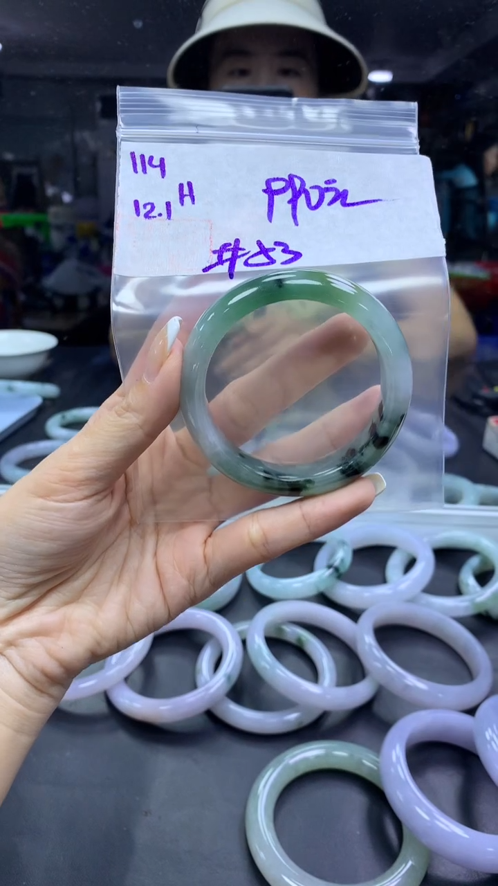 未镶嵌定制翡翠114手镯53+990元+拍一发一