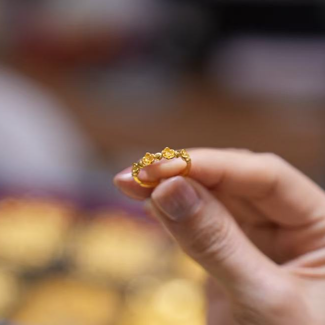 【巧玲专属】足金999玫瑰花戒指 活口经典 2.83