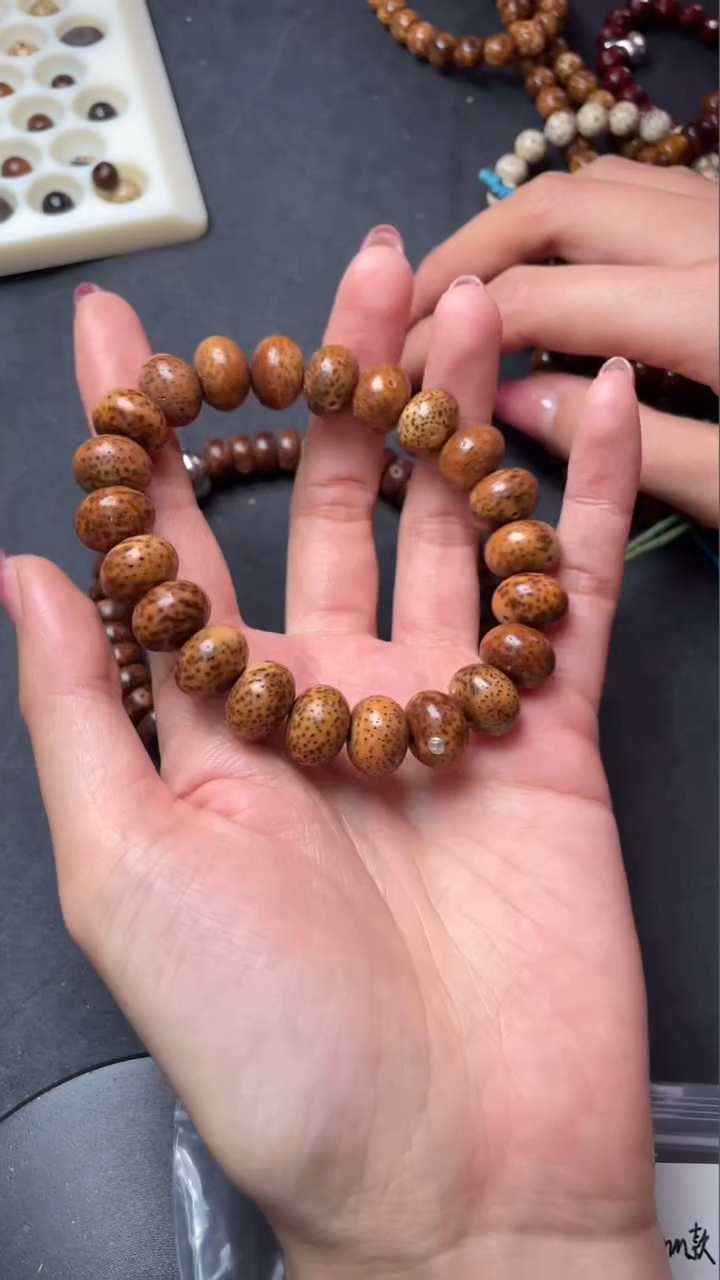 【闪购商品】星月菩提手串精工级中珀14*10算盘手串