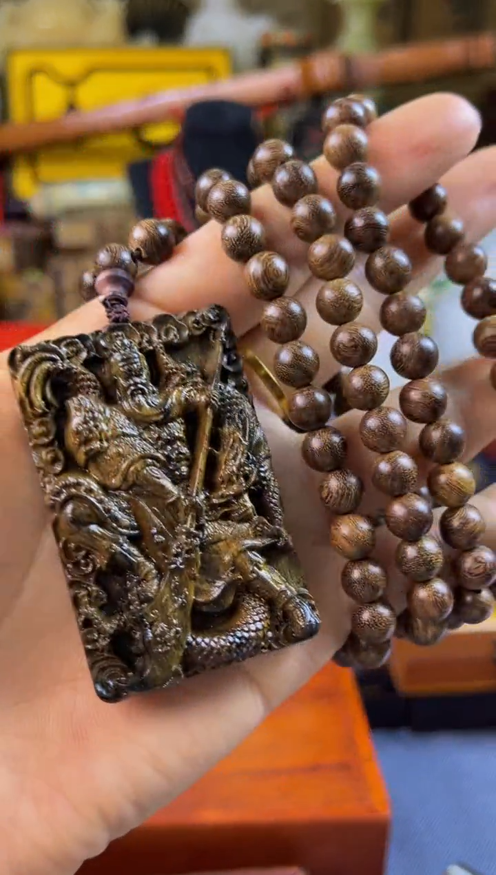 木黄奇楠关公牌—————————————