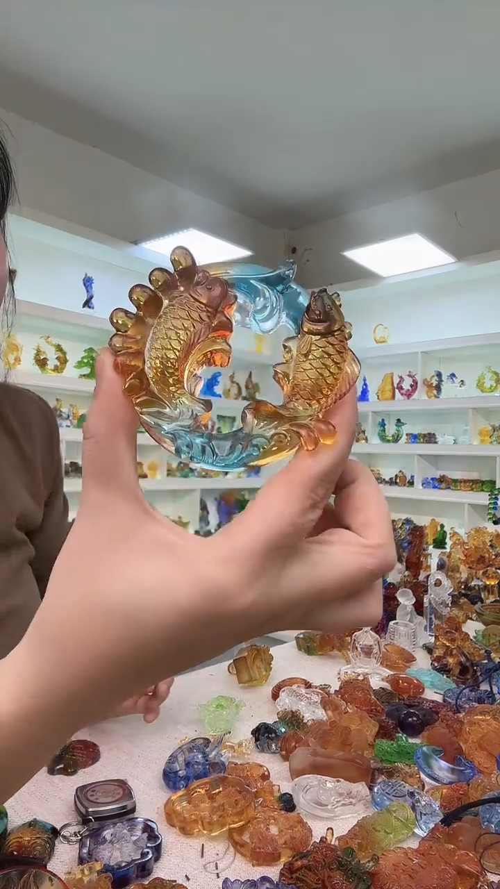 手工艺品琉璃双鱼