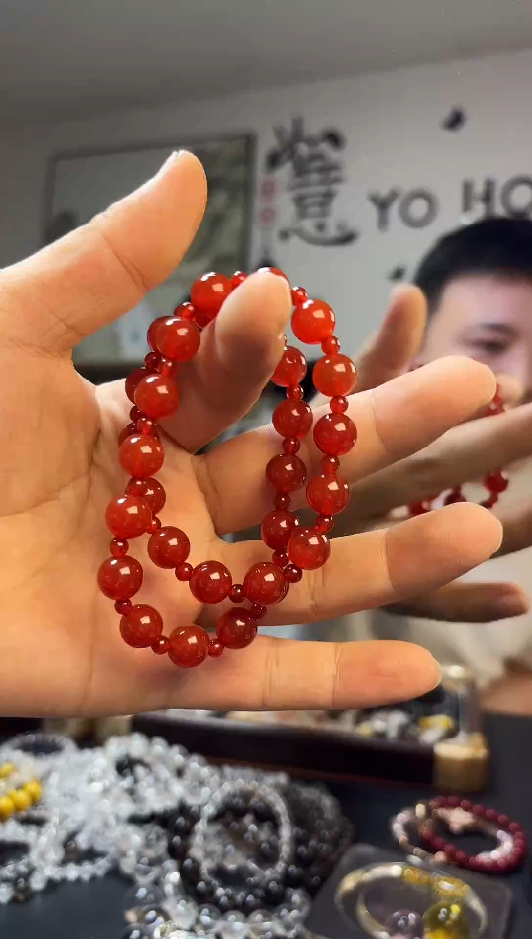 未镶嵌手链烟晶手串