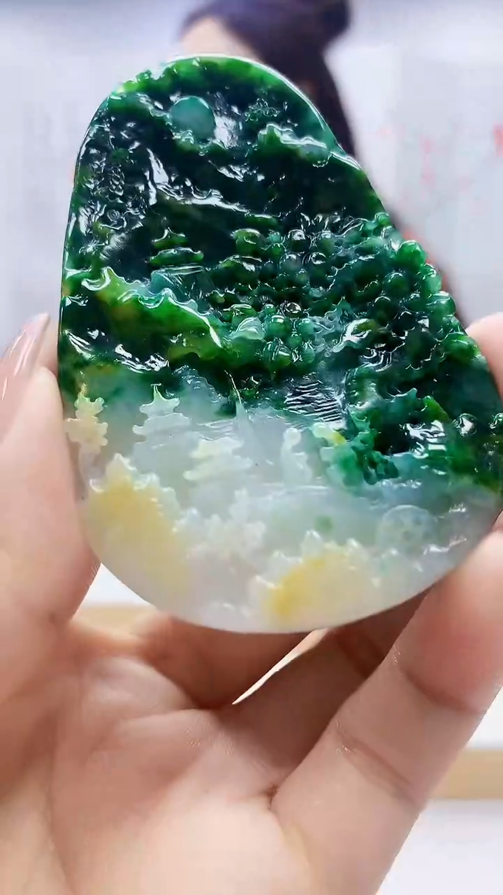 未镶嵌定制翡翠4829ty-毛货挂件60