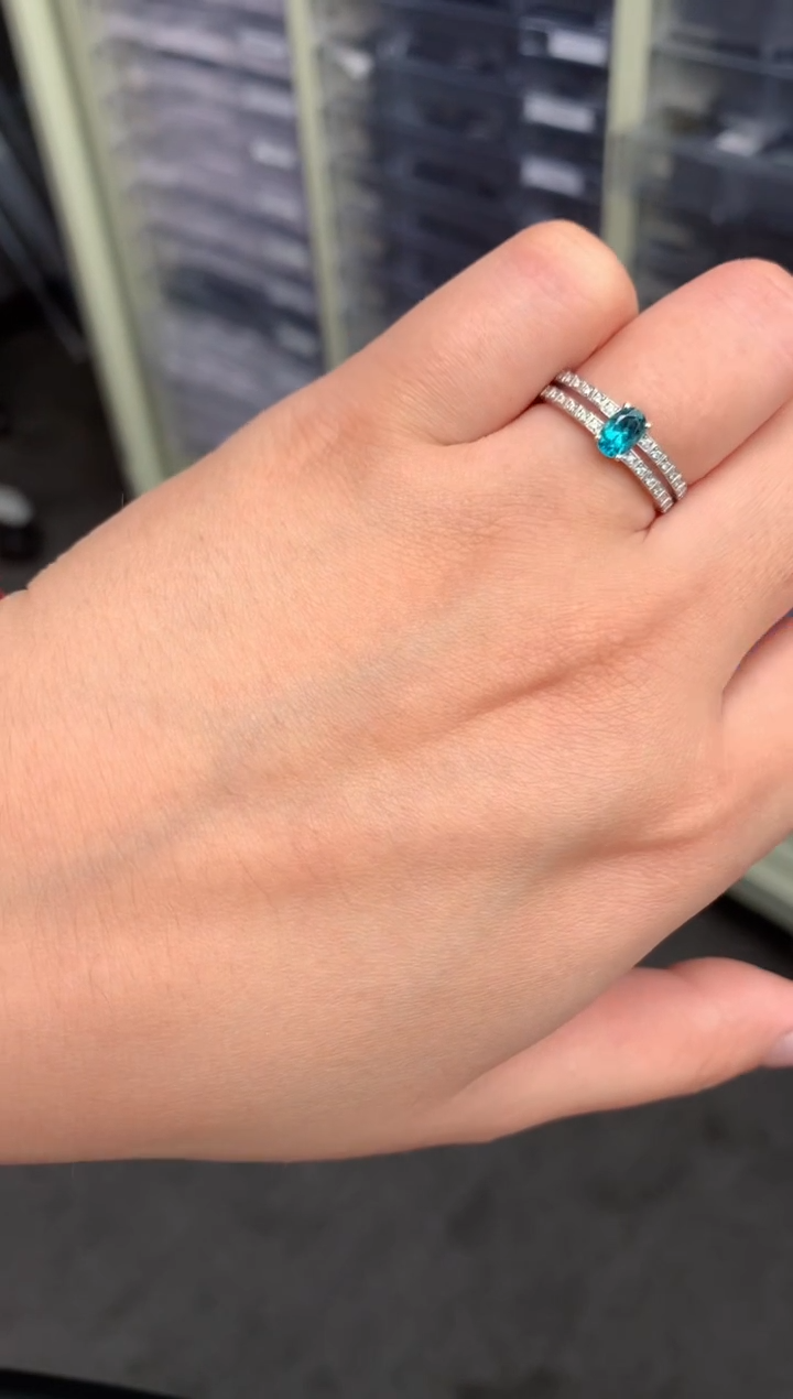 【闪购商品】碧玺戒指18K金镶嵌40分 lagoon戒指