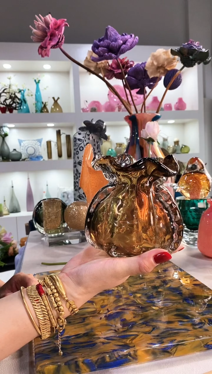 慕忆家手作琉璃花瓶小号