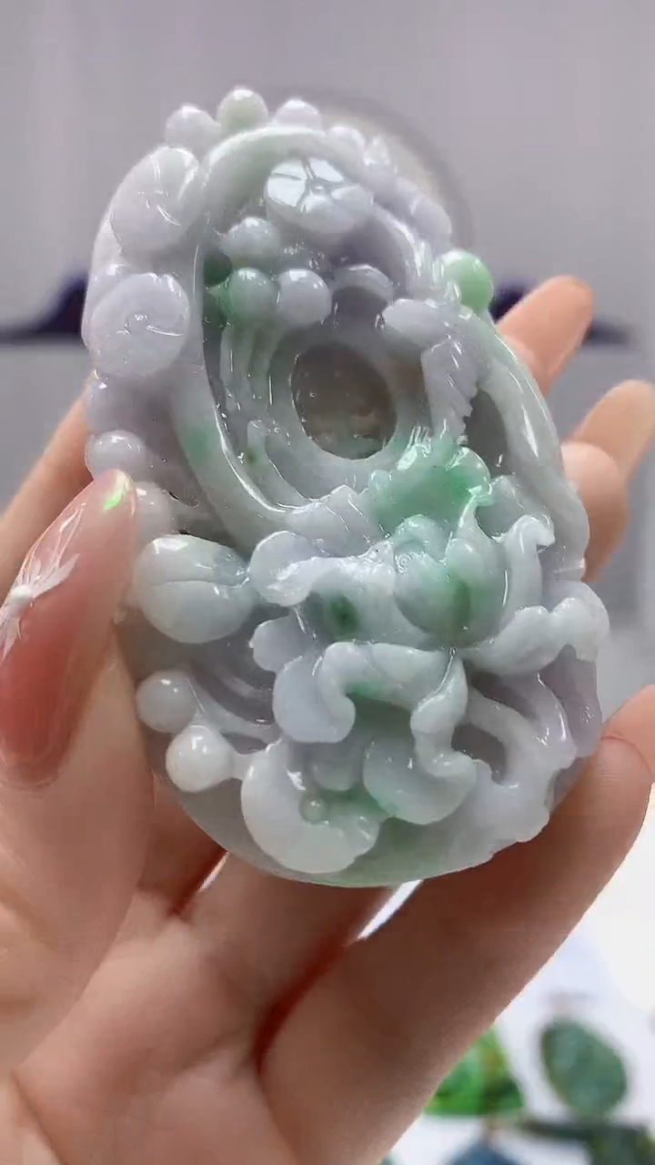 【闪购商品】定制翡翠未镶嵌4852DD-毛货挂件123