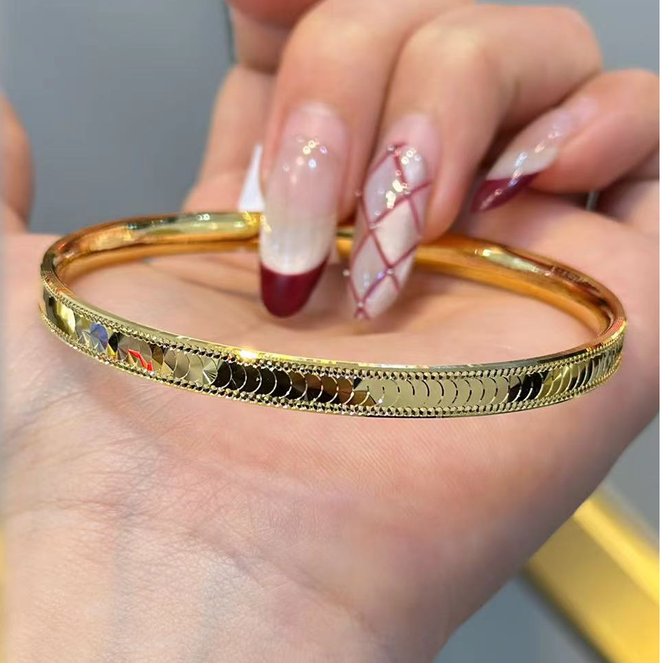 爱一IBELOVE 足金999 鱼鳞手镯