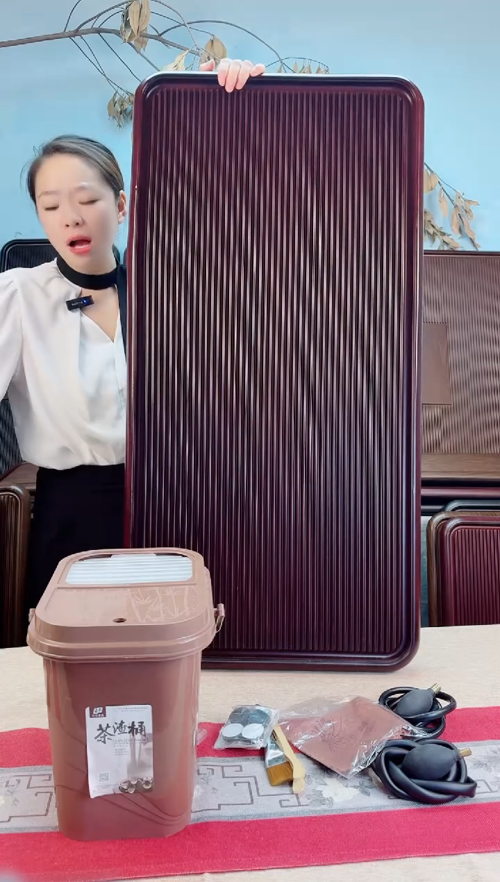 l*l千川红色款式茶盘100*50*5