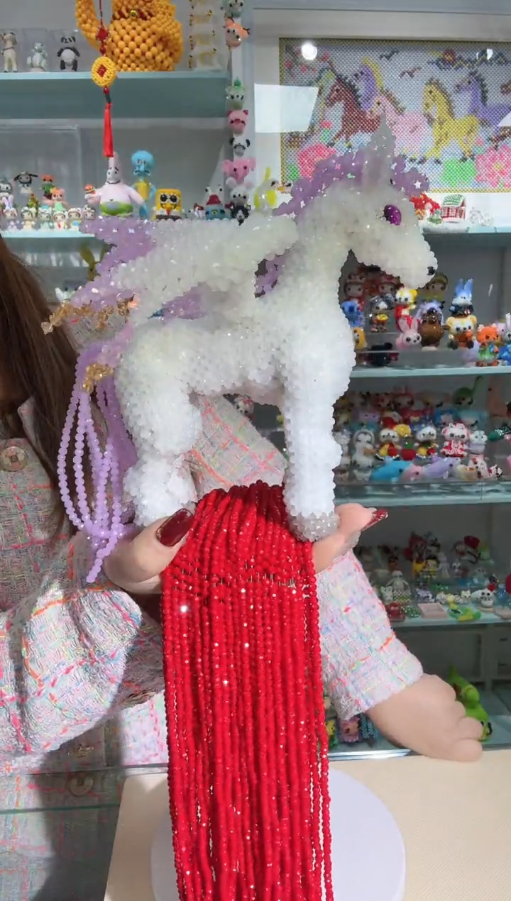 玻璃0120卡2水晶-天马行空材料包-瓷红色