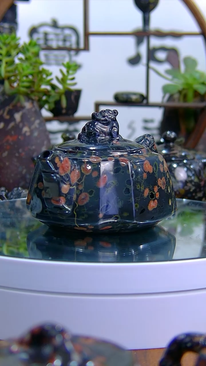 【闪购商品】奢上奢梅花玉茶具