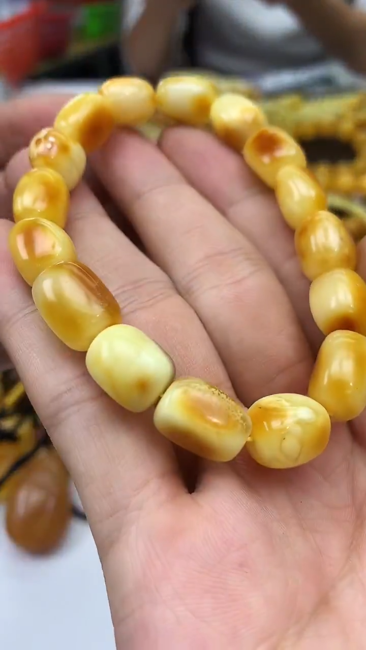 裸石蜜蜡未镶嵌手串卡11