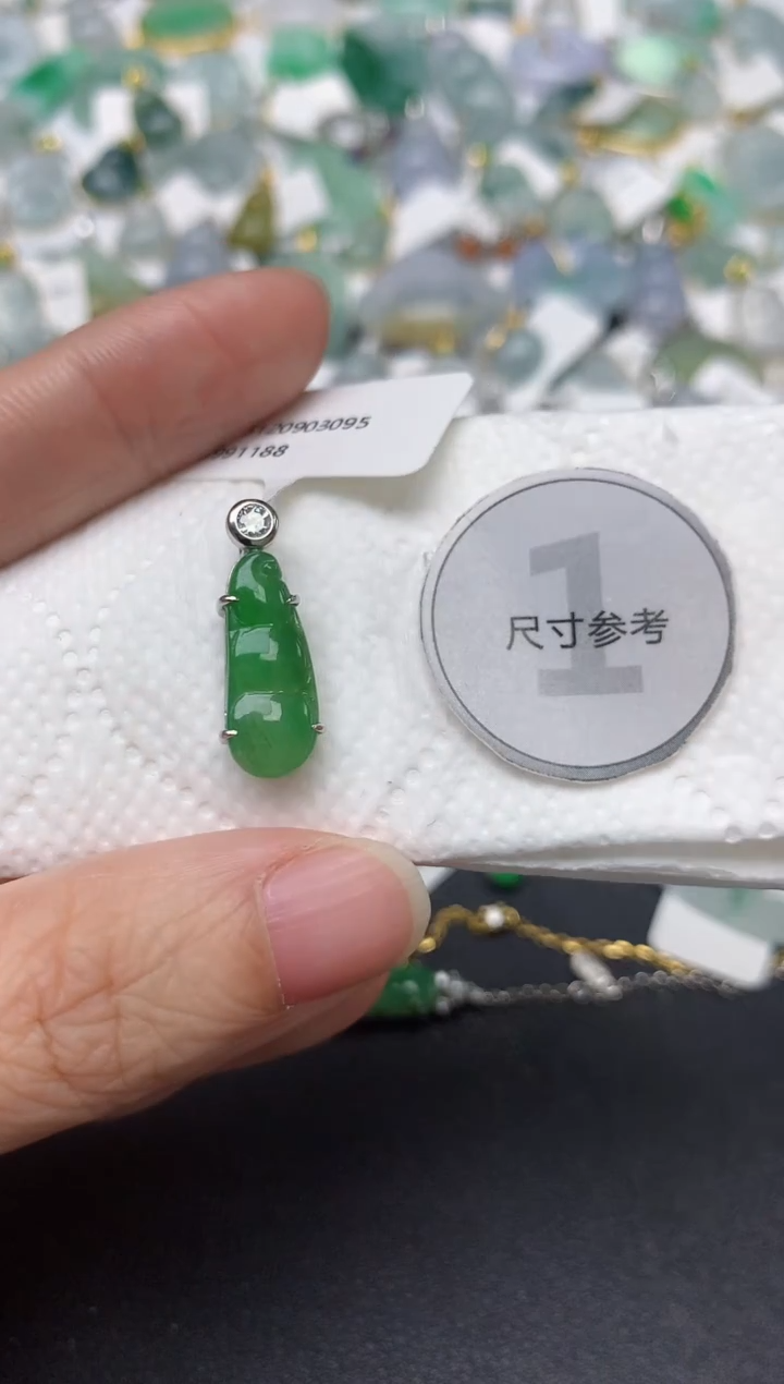 颈饰未镶嵌翡翠天然缅甸A货翡翠