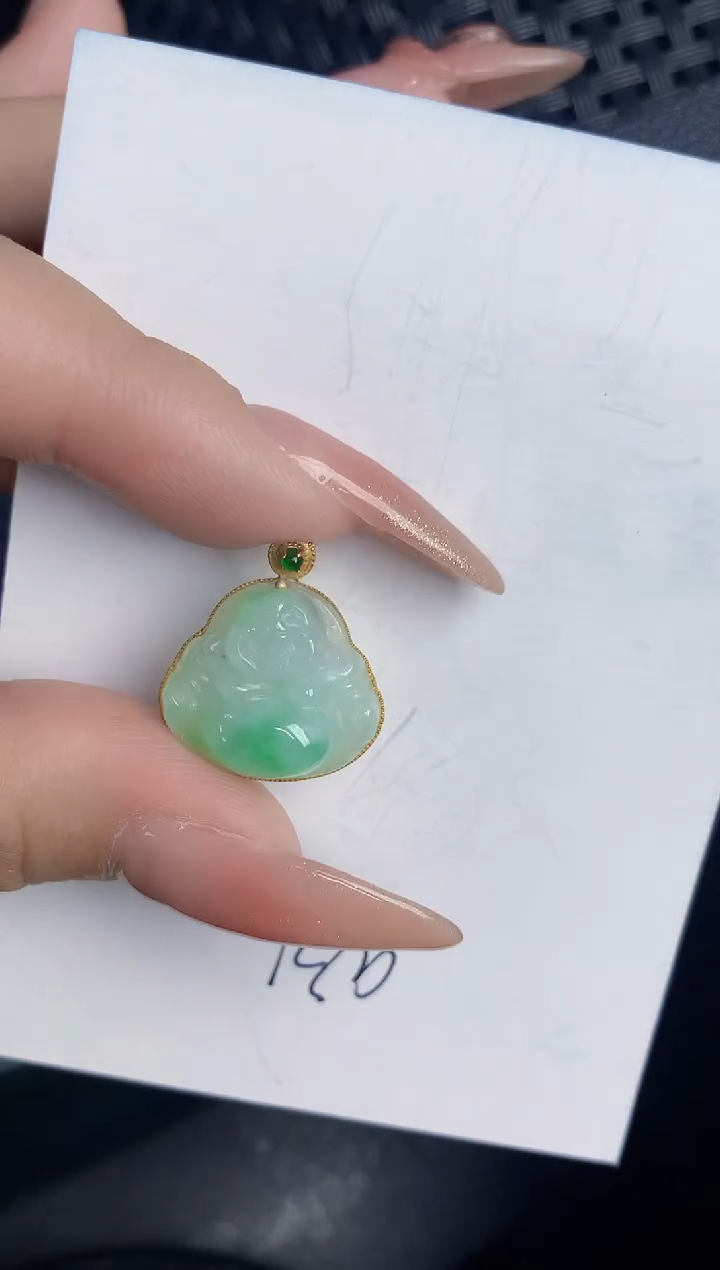 【闪购商品】翡翠颈饰18K金镶嵌000000000