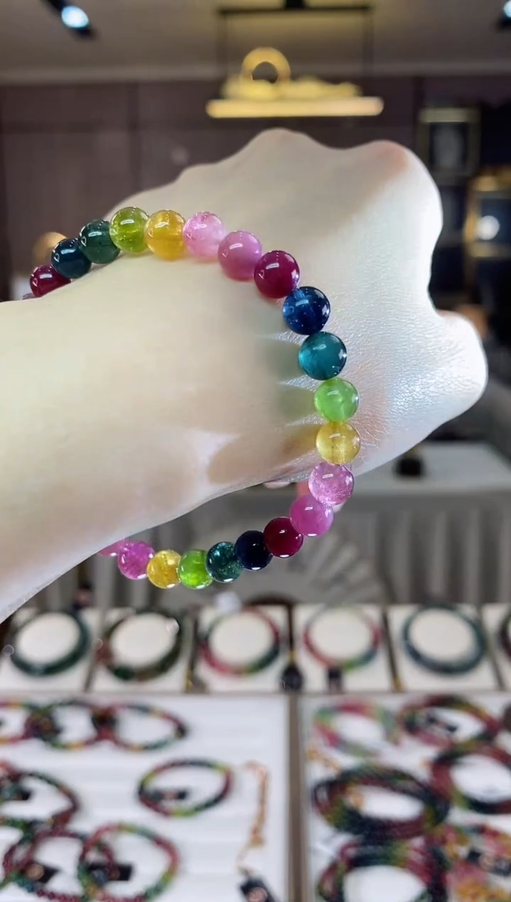 【闪购商品】碧玺单圈手串6mm+未镶嵌一物一证dan