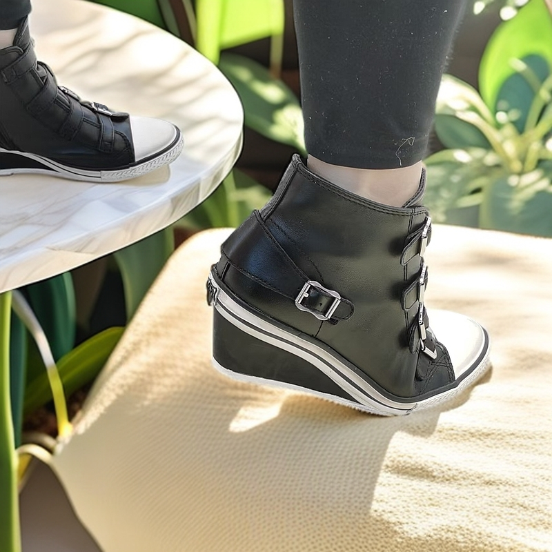 女鞋2025新款潮流高帮鞋做旧复古休闲鞋百搭